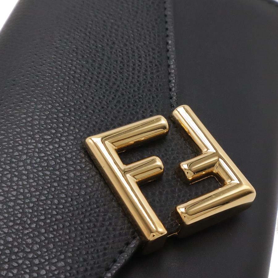 FENDI フェンディ FFダイヤモンド チェーンウォレット 長財布 クラッチバッグ 2WAY ポシェット レザー ブラック 黒 ゴールド金具 8M0365 | FENDI | 04