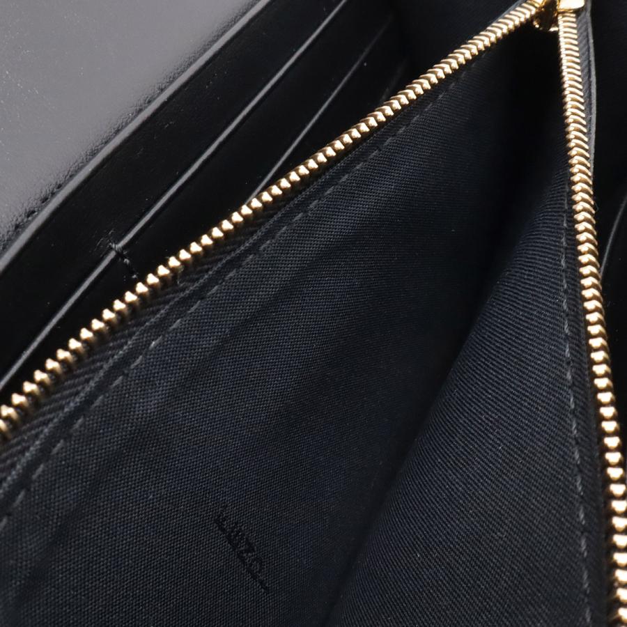 FENDI フェンディ FFダイヤモンド チェーンウォレット 長財布 クラッチバッグ 2WAY ポシェット レザー ブラック 黒 ゴールド金具 8M0365 | FENDI | 07