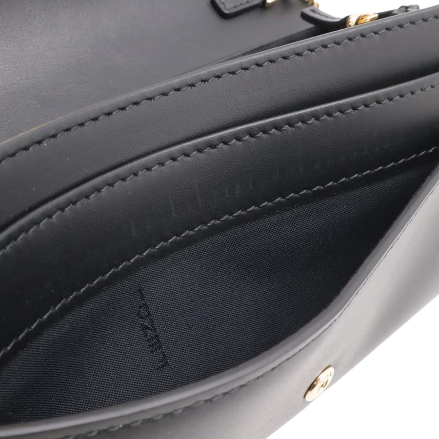 FENDI フェンディ FFダイヤモンド チェーンウォレット 長財布 クラッチバッグ 2WAY ポシェット レザー ブラック 黒 ゴールド金具 8M0365 | FENDI | 08