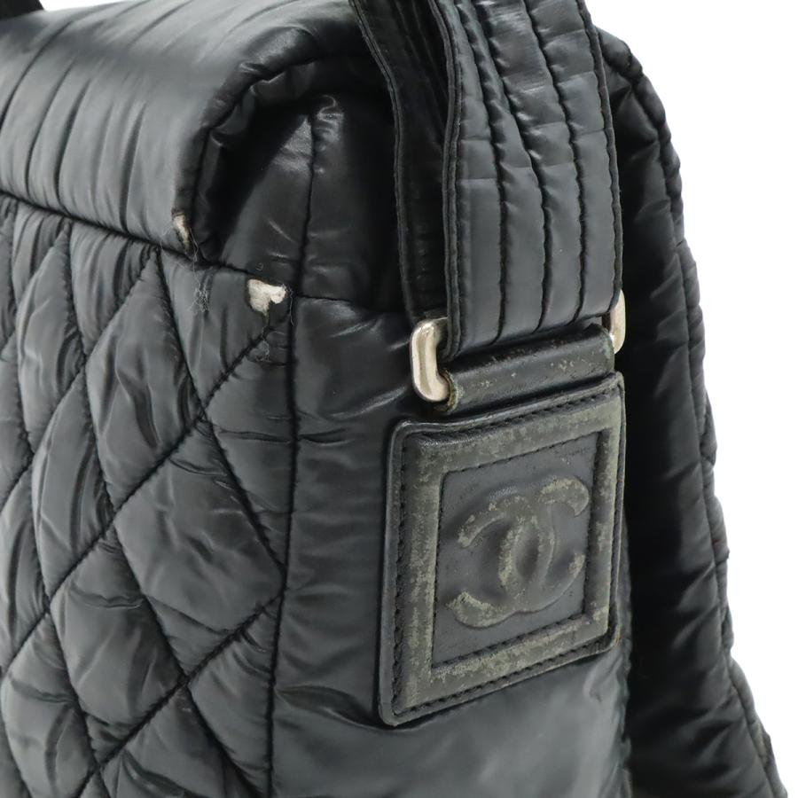 CHANEL シャネル コココクーン マトラッセ スモールメッセンジャー ショルダーバッグ 斜め掛け ナイロン レザー ブラック 黒 | CHANEL | 03
