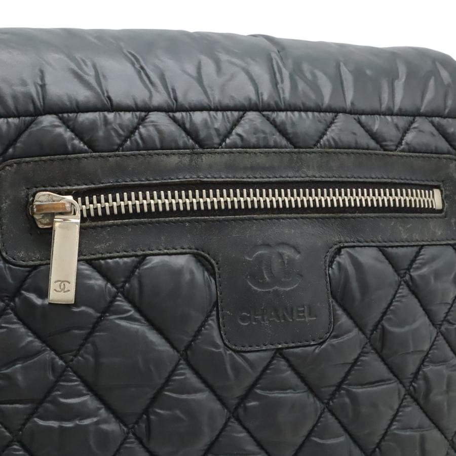 CHANEL シャネル コココクーン マトラッセ スモールメッセンジャー ショルダーバッグ 斜め掛け ナイロン レザー ブラック 黒 | CHANEL | 08