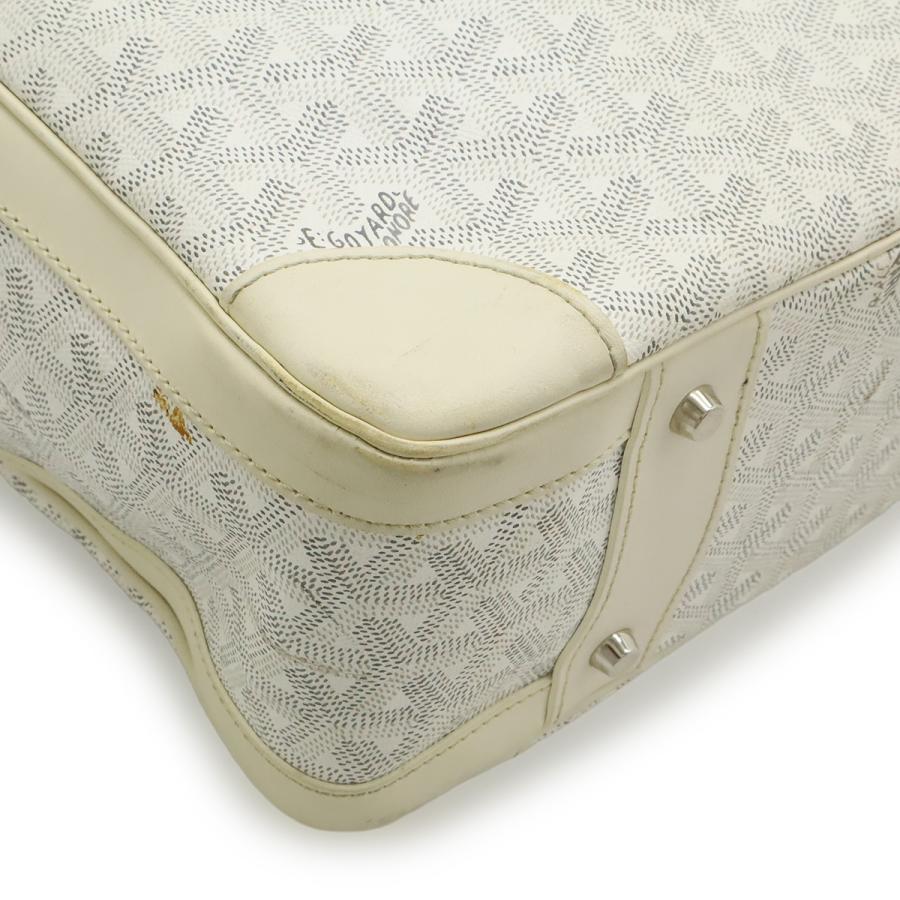 GOYARD ゴヤール アンバサードMM ビジネスバッグ ブリーフケース ハンドバッグ ヘリンボーン柄 PVC レザー ホワイト 白 グレー | GOYARD | 02
