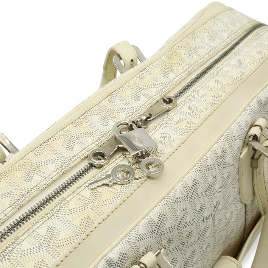 GOYARD ゴヤール アンバサードMM ビジネスバッグ ブリーフケース ハンドバッグ ヘリンボーン柄 PVC レザー ホワイト 白 グレー | GOYARD | 04
