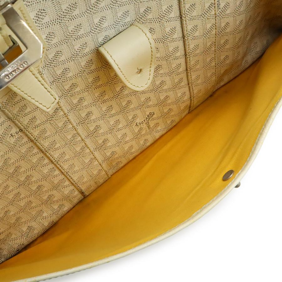 GOYARD ゴヤール アンバサードMM ビジネスバッグ ブリーフケース ハンドバッグ ヘリンボーン柄 PVC レザー ホワイト 白 グレー | GOYARD | 06