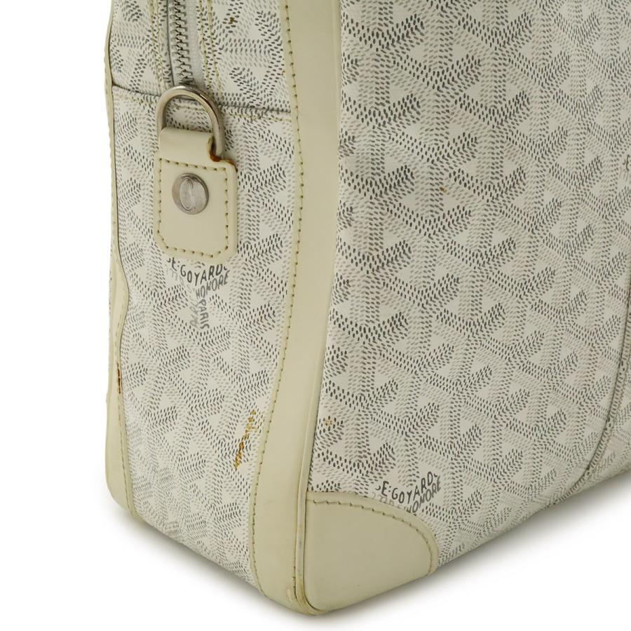 GOYARD ゴヤール アンバサードMM ビジネスバッグ ブリーフケース ハンドバッグ ヘリンボーン柄 PVC レザー ホワイト 白 グレー | GOYARD | 07