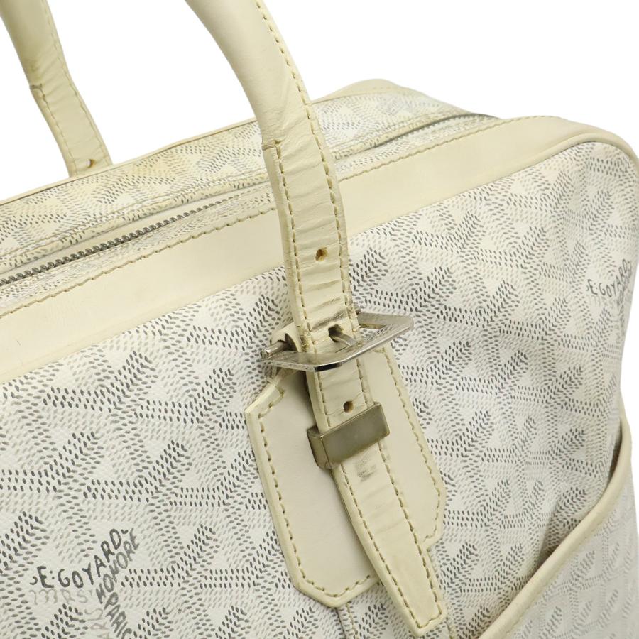 GOYARD ゴヤール アンバサードMM ビジネスバッグ ブリーフケース ハンドバッグ ヘリンボーン柄 PVC レザー ホワイト 白 グレー | GOYARD | 08