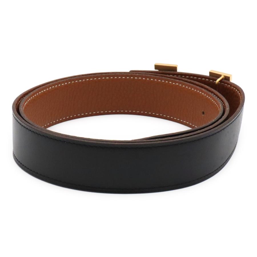 HERMES エルメス Hベルト Hバックル リバーシブル ボックスカーフ トリヨンクレマンス ブラック ゴールド ブラウン ゴールド金具 #95 | HERMES | 01