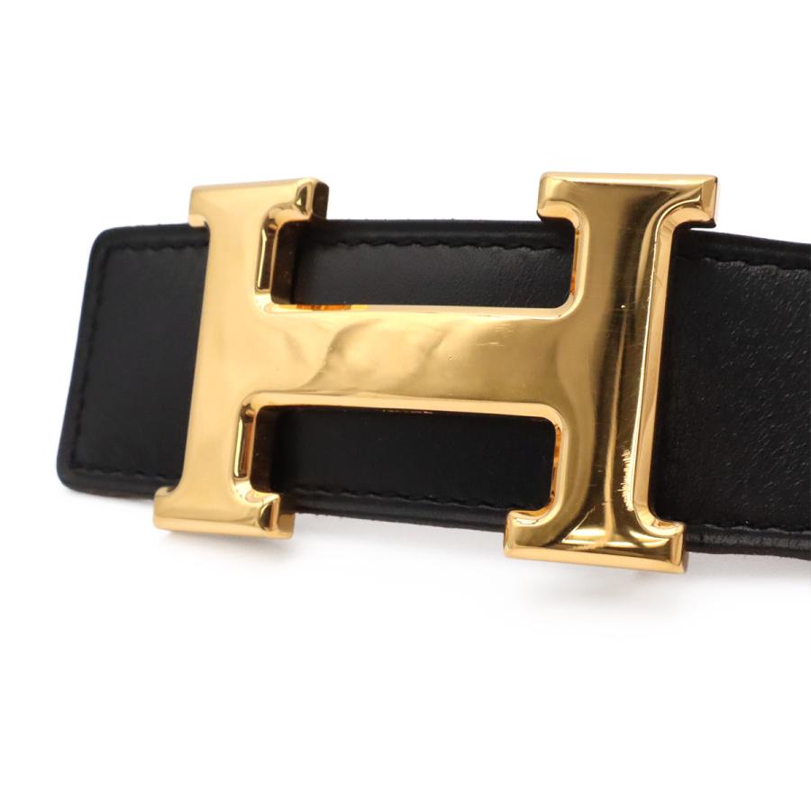HERMES エルメス Hベルト Hバックル リバーシブル ボックスカーフ トリヨンクレマンス ブラック ゴールド ブラウン ゴールド金具 #95 | HERMES | 02