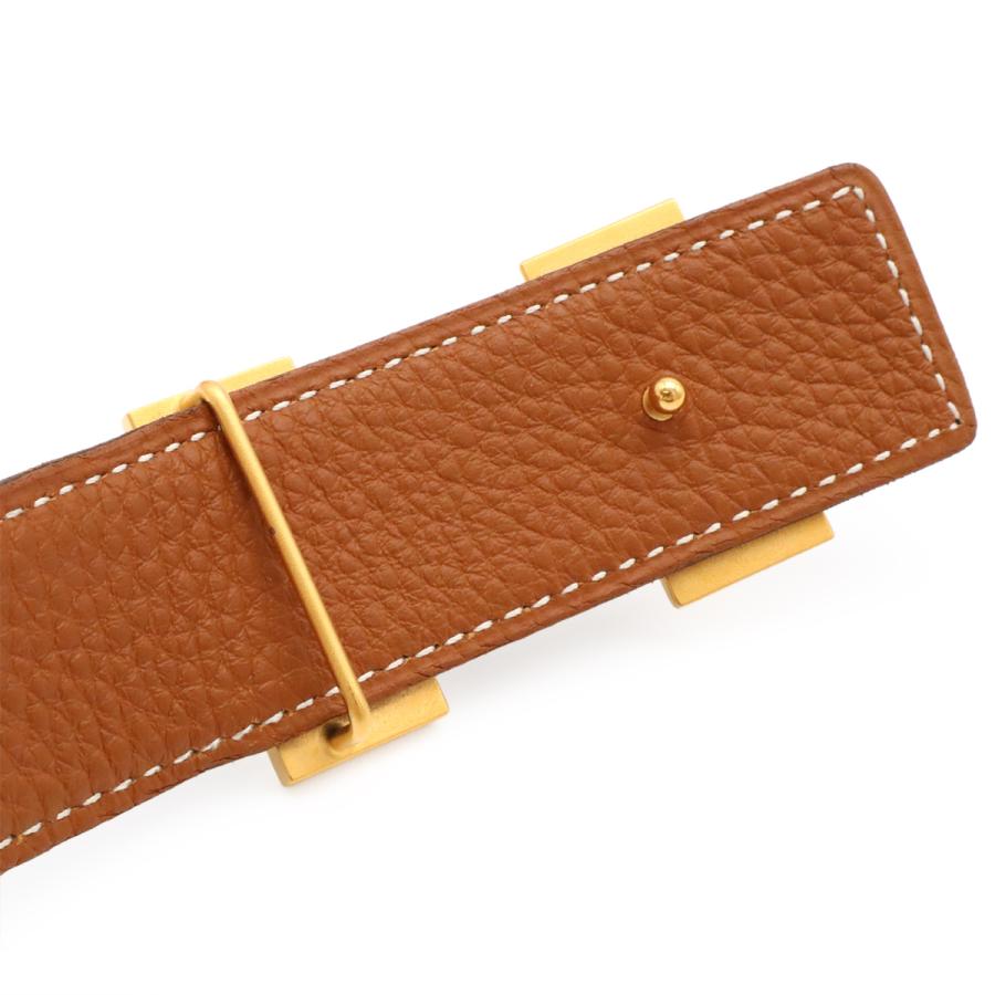 HERMES エルメス Hベルト Hバックル リバーシブル ボックスカーフ トリヨンクレマンス ブラック ゴールド ブラウン ゴールド金具 #95 | HERMES | 03