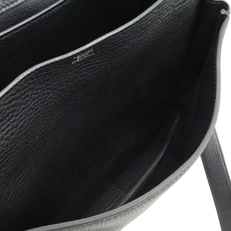 HERMES エルメス スティーブ ブザス35 ショルダーバッグ 斜め掛け トリヨンクレマンス レザー ブラック 黒 シルバー金具  K刻印 | HERMES | 06