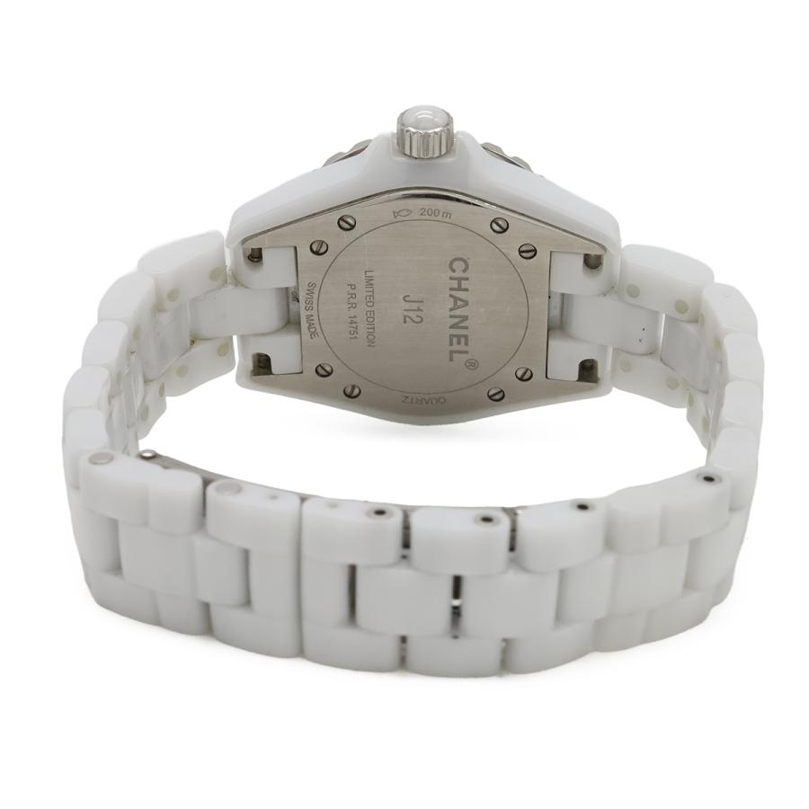 CHANEL シャネル J12 ブルーライト 2000本限定 ホワイト セラミック 白 ホワイト文字盤 デイト レディース QZ クォーツ 腕時計 H3826 | CHANEL | 06