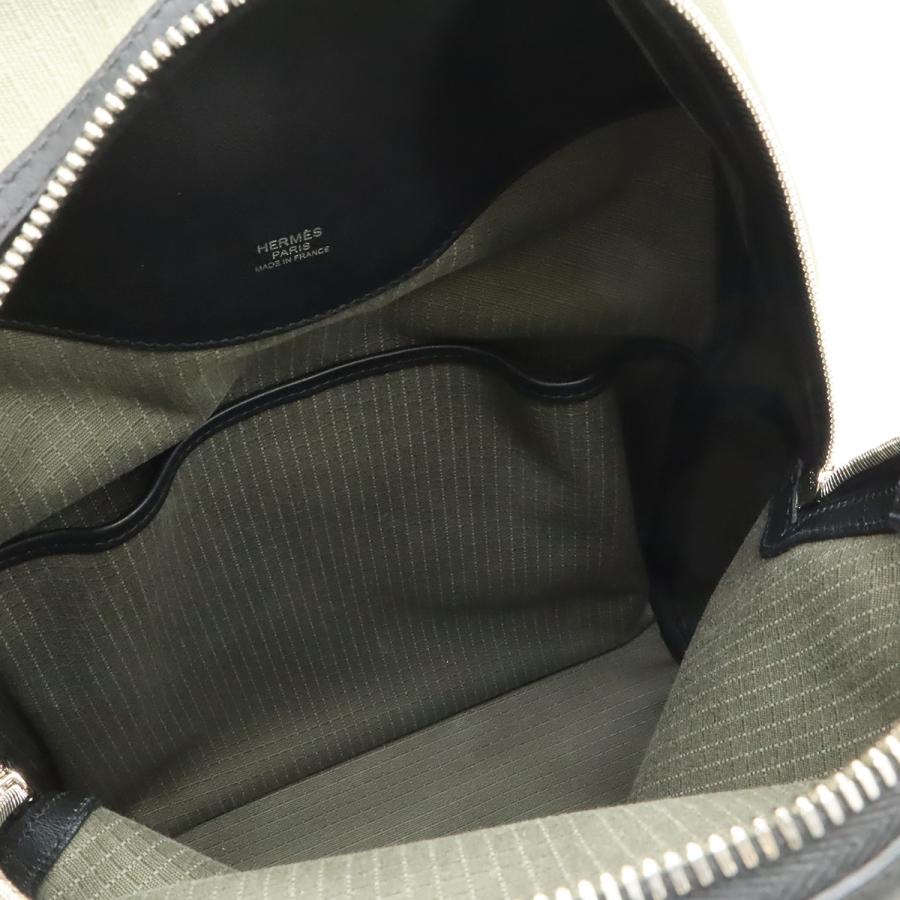 HERMES エルメス サックアド オールバッグ バックパック リュックサック ヴォースイフト レザー トワルビヴァーク ブラック 黒 カーキ | HERMES | 06