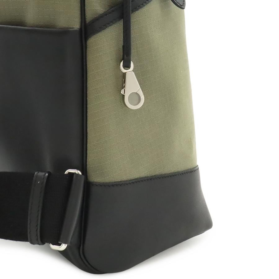HERMES エルメス サックアド オールバッグ バックパック リュックサック ヴォースイフト レザー トワルビヴァーク ブラック 黒 カーキ | HERMES | 07