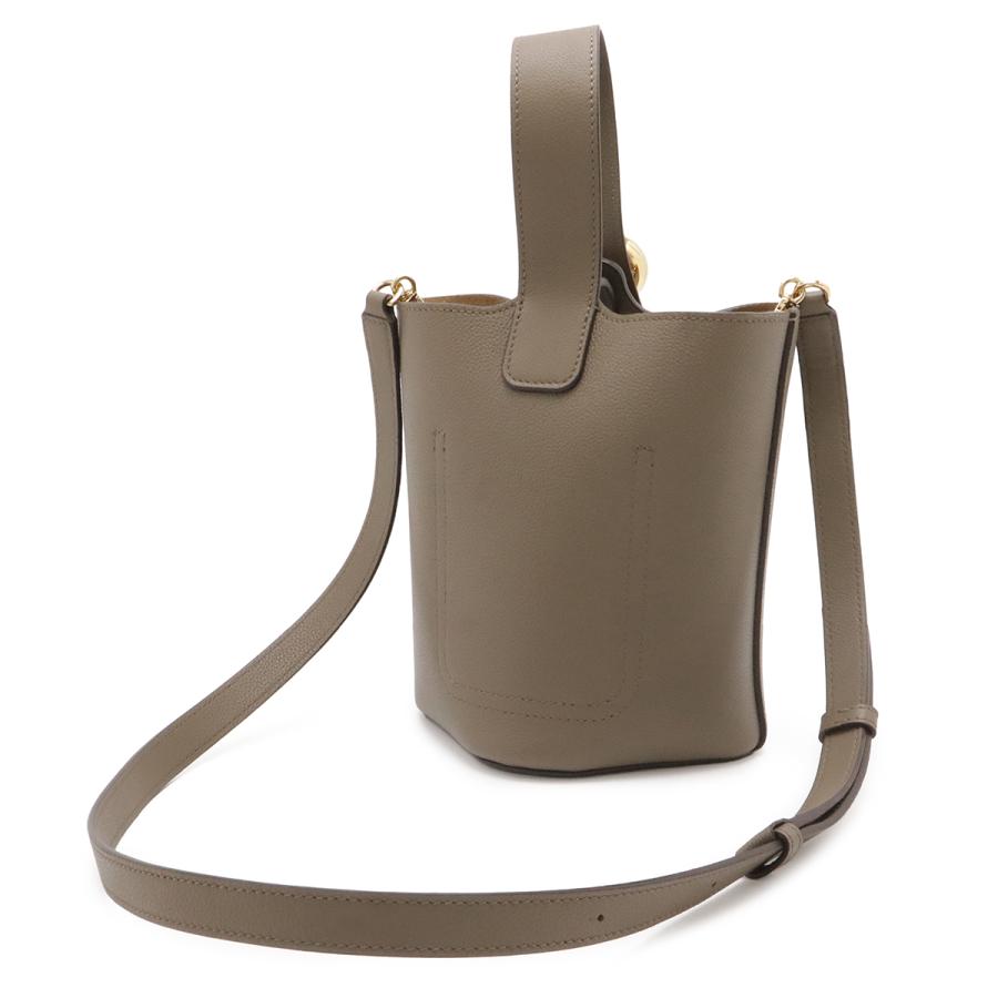 LOEWE ロエベ ペブル バケットバッグ ミニ ハンドバッグ 2WAY ショルダーバッグ カーフスキン レザー グレージュ ゴールド金具 | LOEWE | 01