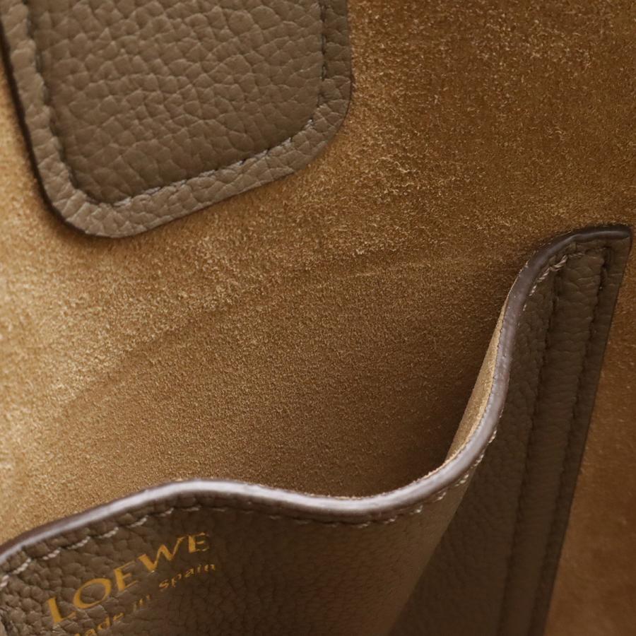 LOEWE ロエベ ペブル バケットバッグ ミニ ハンドバッグ 2WAY ショルダーバッグ カーフスキン レザー グレージュ ゴールド金具 | LOEWE | 05