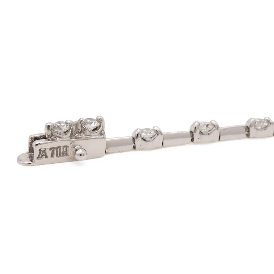 De Beers デビアス LINE ライン ダイヤモンド ブレスレット ステーションブレスレット K18WG 750WG ホワイトゴールド D1.25ct | DE BEERS | 04