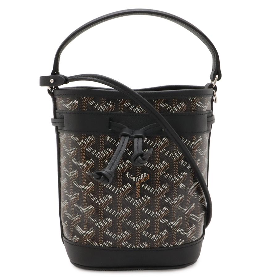 GOYARD ゴヤール プティフロミニ バケットバッグ ハンドバッグ 2WAY ショルダーバッグ コーティングキャンバス レザー ブラック 黒 | GOYARD