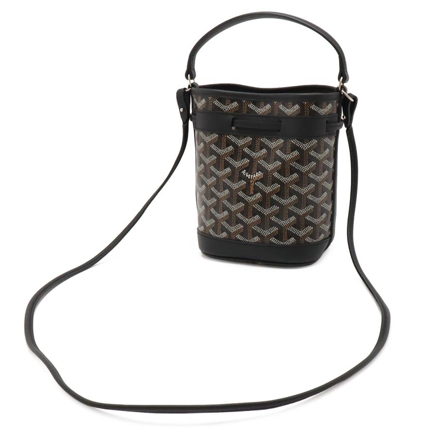 GOYARD ゴヤール プティフロミニ バケットバッグ ハンドバッグ 2WAY ショルダーバッグ コーティングキャンバス レザー ブラック 黒 | GOYARD | 01