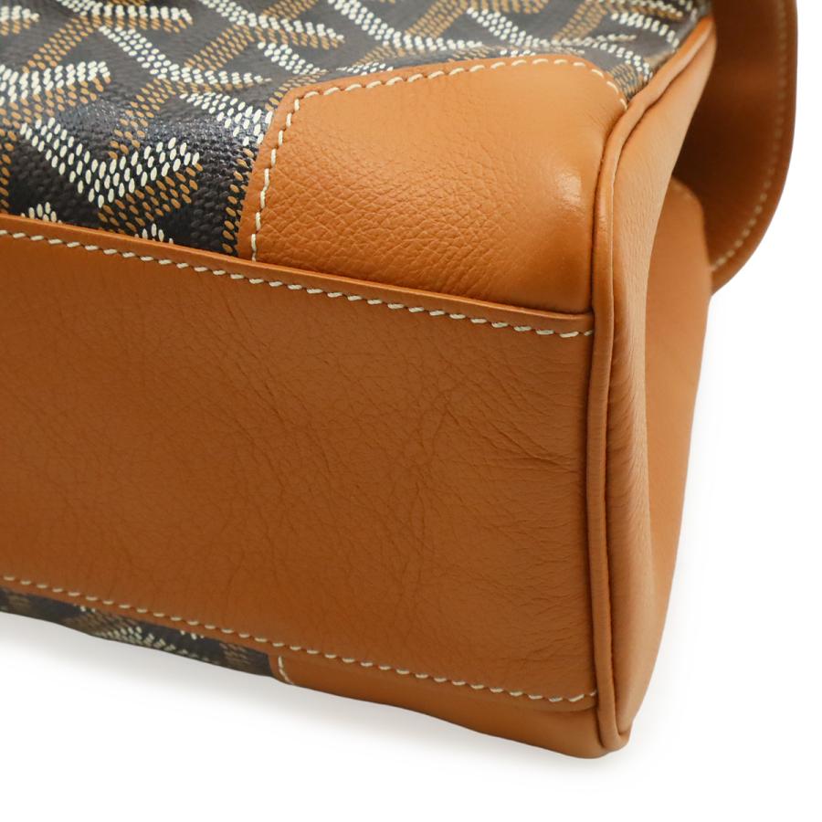 GOYARD ゴヤール サイゴン ミニ ハンドバッグ ウッドハンドル 2WAY ショルダーバッグ ヘリンボーン柄 PVC ブラウン ブラック | GOYARD | 02