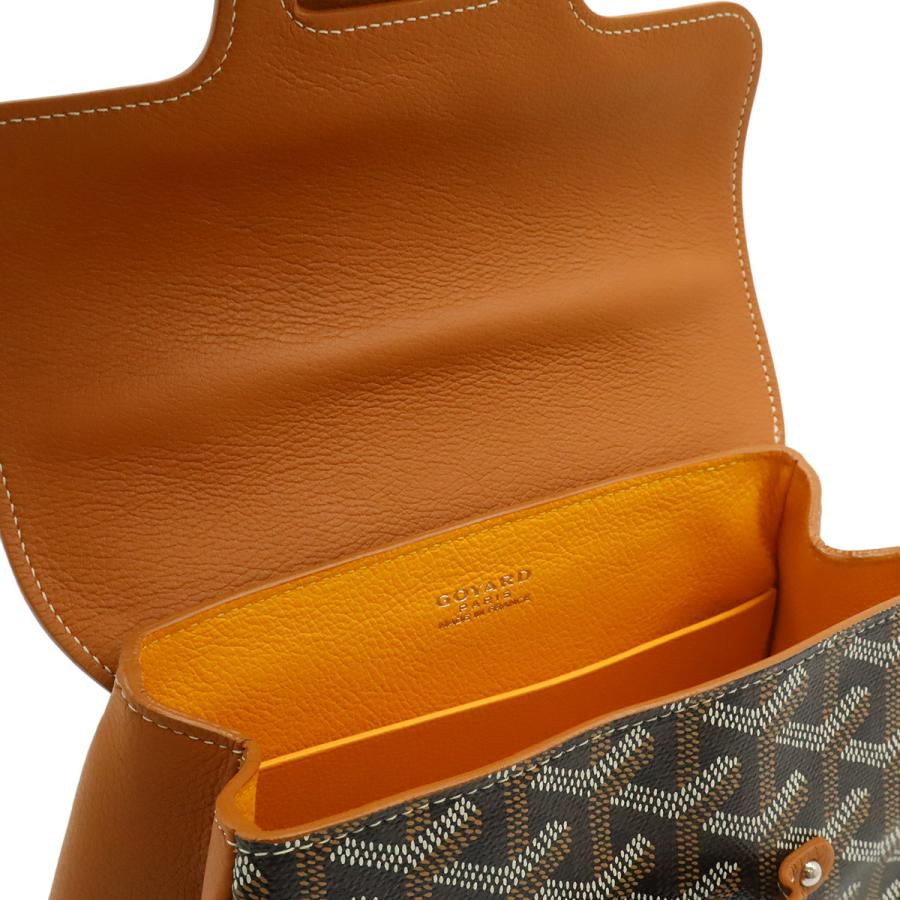 GOYARD ゴヤール サイゴン ミニ ハンドバッグ ウッドハンドル 2WAY ショルダーバッグ ヘリンボーン柄 PVC ブラウン ブラック | GOYARD | 05