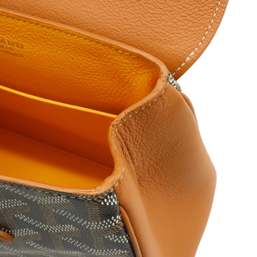 GOYARD ゴヤール サイゴン ミニ ハンドバッグ ウッドハンドル 2WAY ショルダーバッグ ヘリンボーン柄 PVC ブラウン ブラック | GOYARD | 07