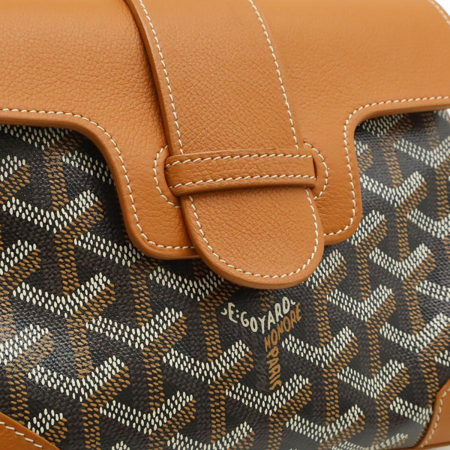 GOYARD ゴヤール サイゴン ミニ ハンドバッグ ウッドハンドル 2WAY ショルダーバッグ ヘリンボーン柄 PVC ブラウン ブラック | GOYARD | 08