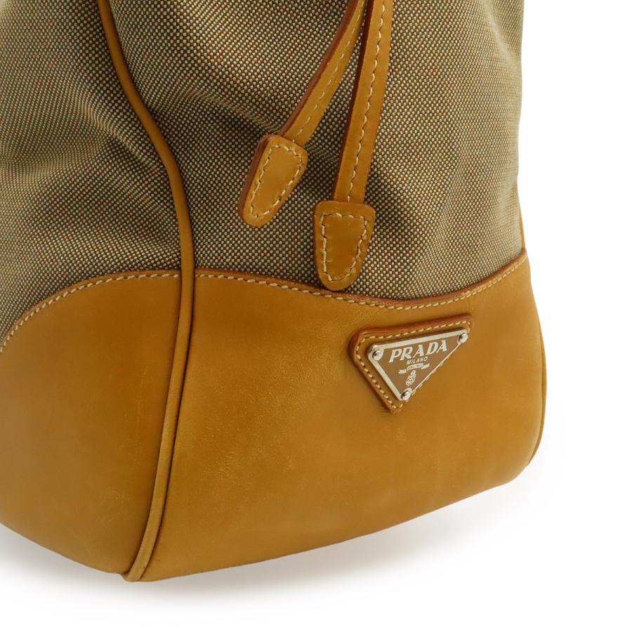 PRADA プラダ ロゴジャガード ショルダーバッグ ワンショルダー セミショルダー キャンバス レザー カーキベージュ ナチュラル BR3432 | PRADA | 07