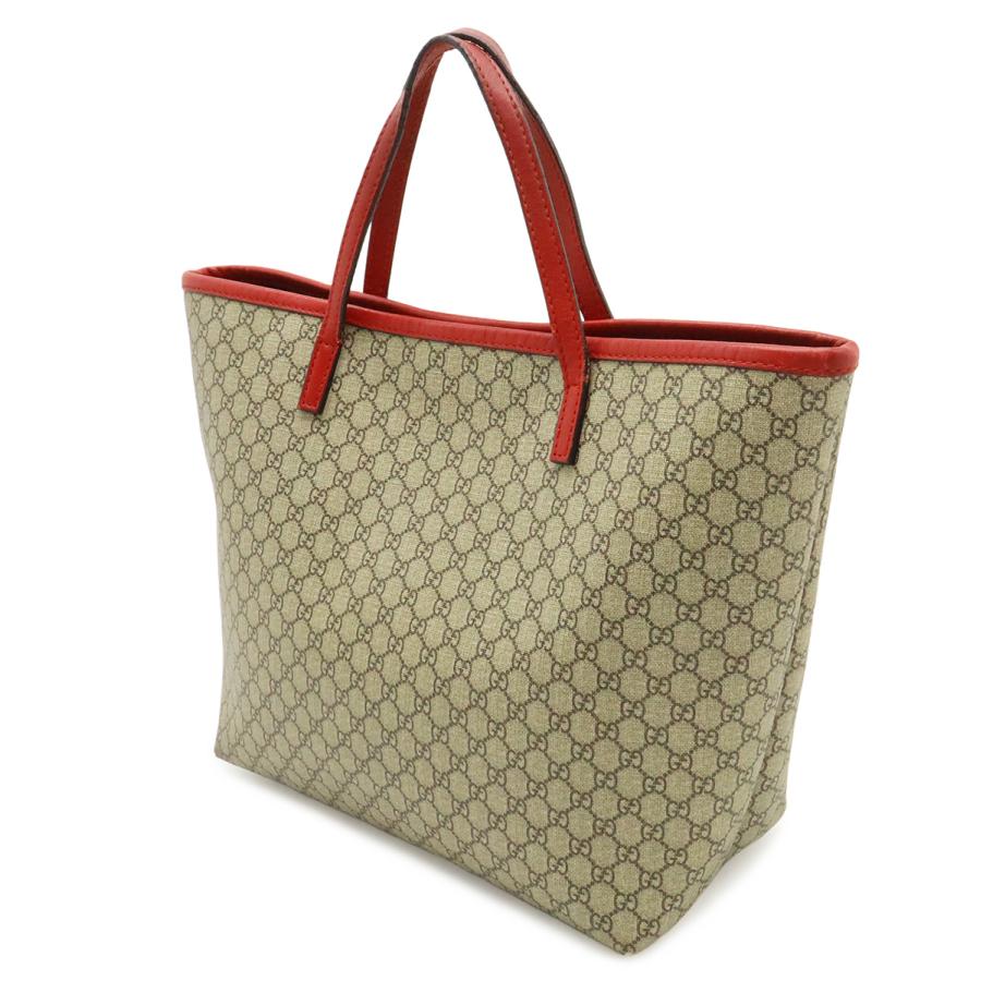 GUCCI グッチ マイクロGG チルドレンズ キッズライン トートバッグ ミニトート ハンドバッグ PVC レザー ベージュ レッド 赤 388711 | GUCCI | 01