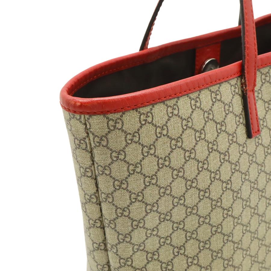 GUCCI グッチ マイクロGG チルドレンズ キッズライン トートバッグ ミニトート ハンドバッグ PVC レザー ベージュ レッド 赤 388711 | GUCCI | 06