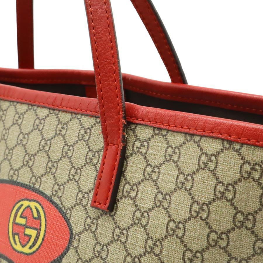GUCCI グッチ マイクロGG チルドレンズ キッズライン トートバッグ ミニトート ハンドバッグ PVC レザー ベージュ レッド 赤 388711 | GUCCI | 07