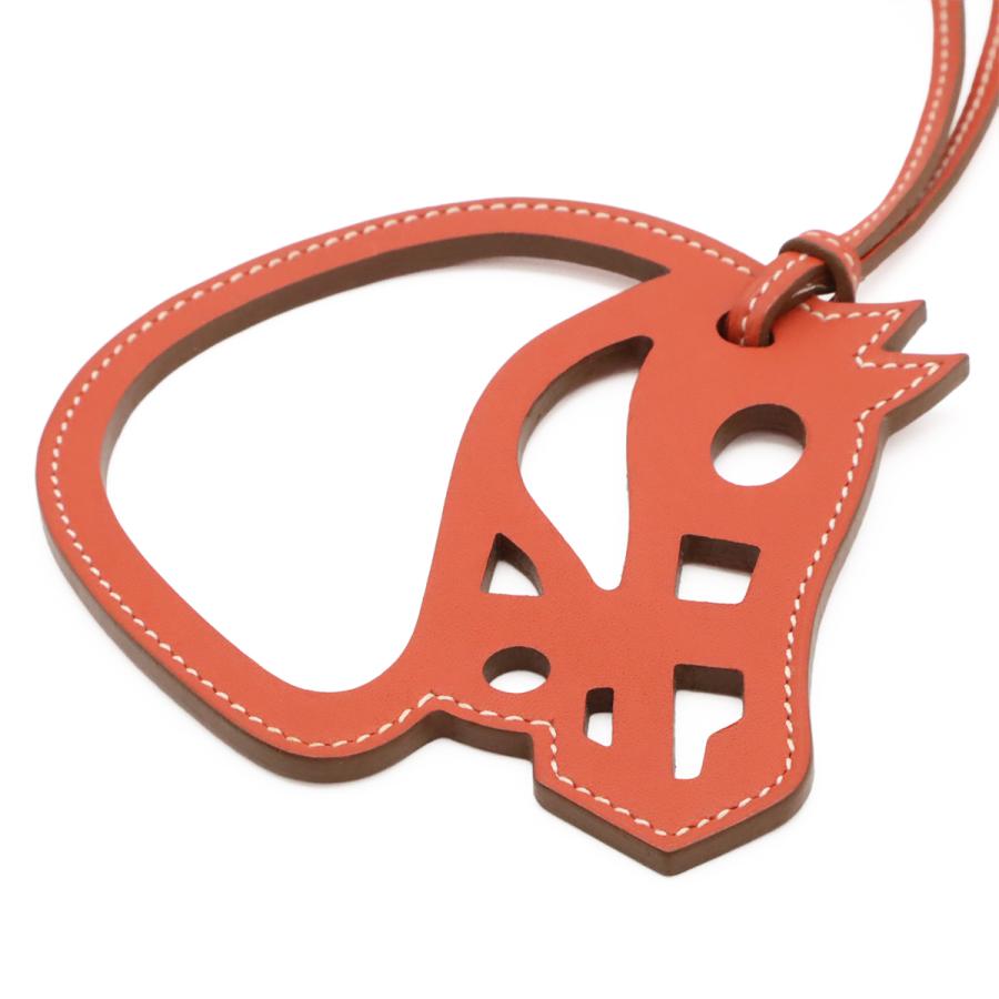 HERMES エルメス パドック シュヴァル バッグチャーム 馬モチーフ ホース レザー テラコッタ系 | HERMES | 02