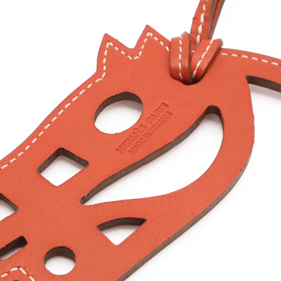 HERMES エルメス パドック シュヴァル バッグチャーム 馬モチーフ ホース レザー テラコッタ系 | HERMES | 03