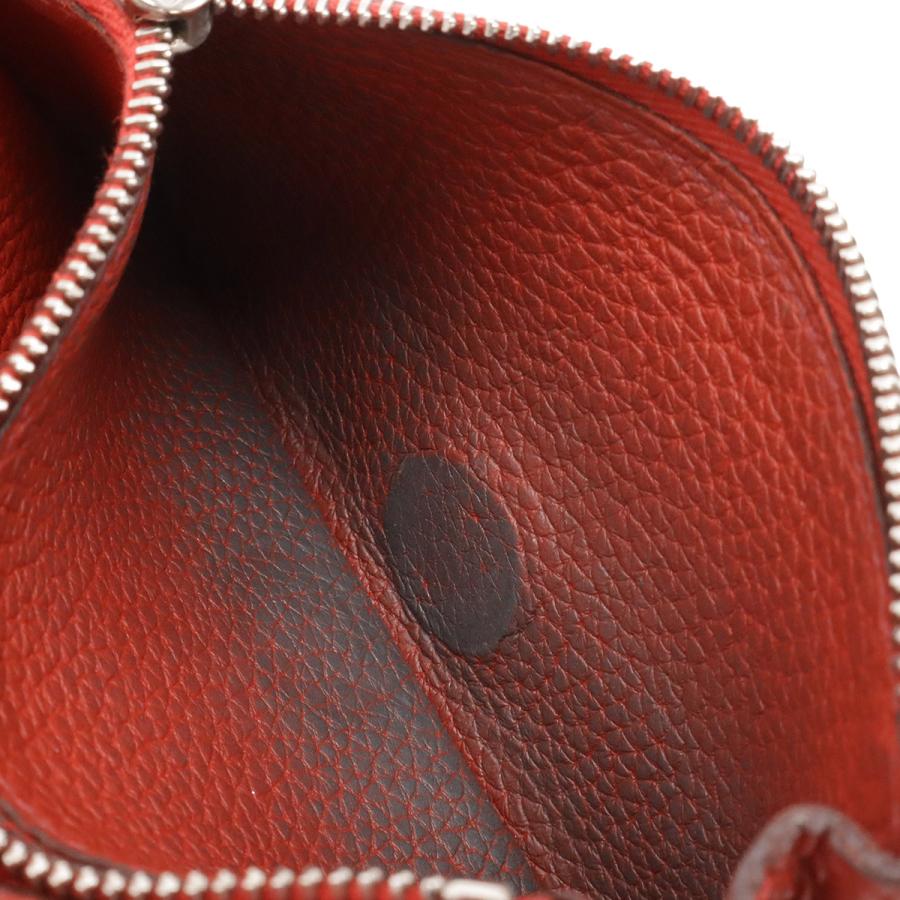 HERMES エルメス ドゴン コンパクト コインケース 小銭入れ コインパース カードケース トゴ レザー テラコッタ系 シルバー金具 X刻印 | HERMES | 07