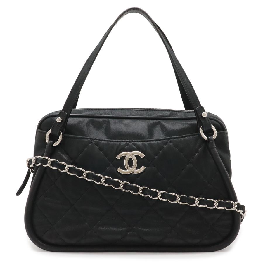 CHANEL シャネル ワイルドステッチ ハンドバッグ 2WAY チェーンショルダー ショルダーバッグ スパークルレザー ラメ ブラック 黒 | CHANEL