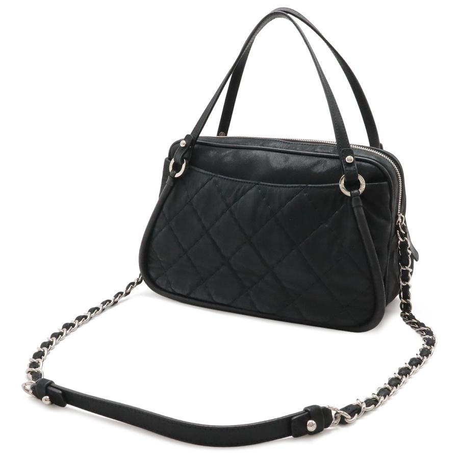 CHANEL シャネル ワイルドステッチ ハンドバッグ 2WAY チェーンショルダー ショルダーバッグ スパークルレザー ラメ ブラック 黒 | CHANEL | 01