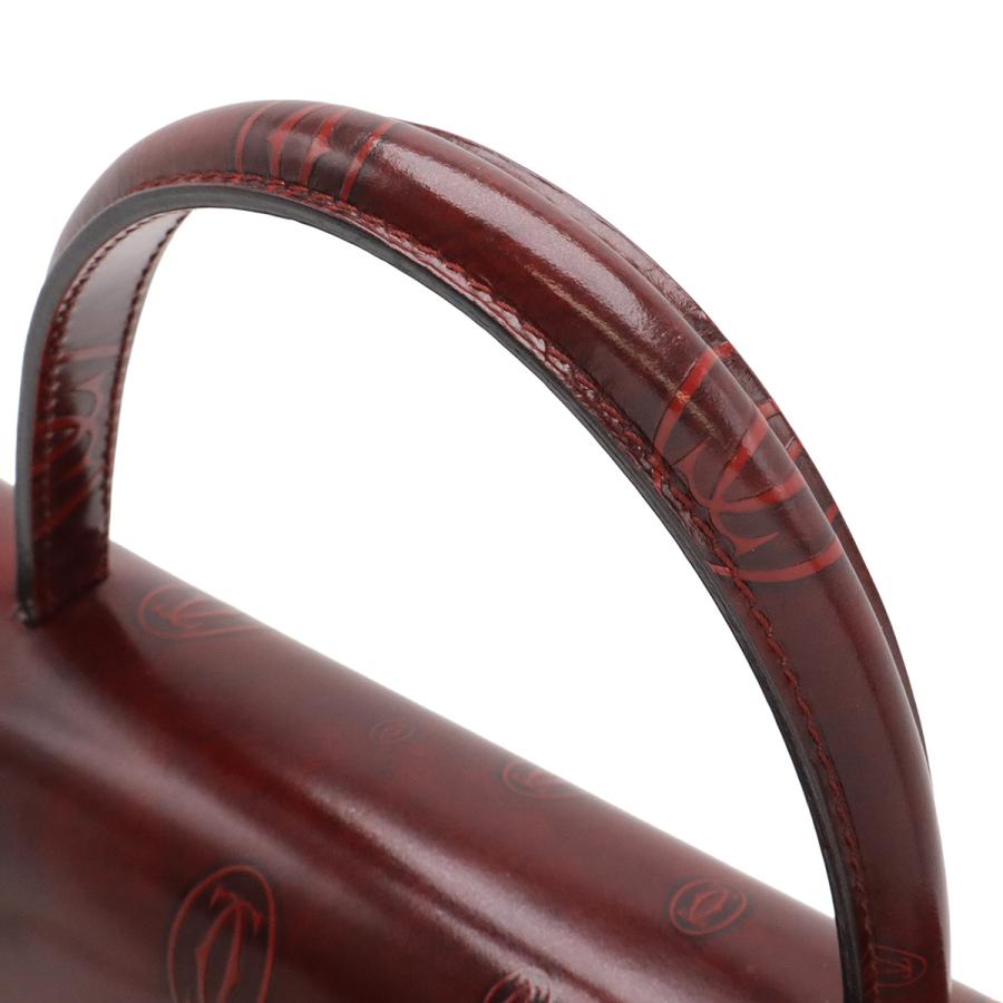 Cartier カルティエ ハッピーバースデー ハッピーバースデイ ハンドバッグ フラップバッグ エナメルカーフ パテントレザー ボルドー | Cartier | 04