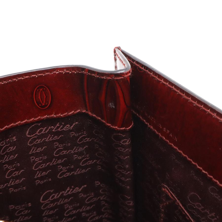 Cartier カルティエ ハッピーバースデー ハッピーバースデイ ハンドバッグ フラップバッグ エナメルカーフ パテントレザー ボルドー | Cartier | 06