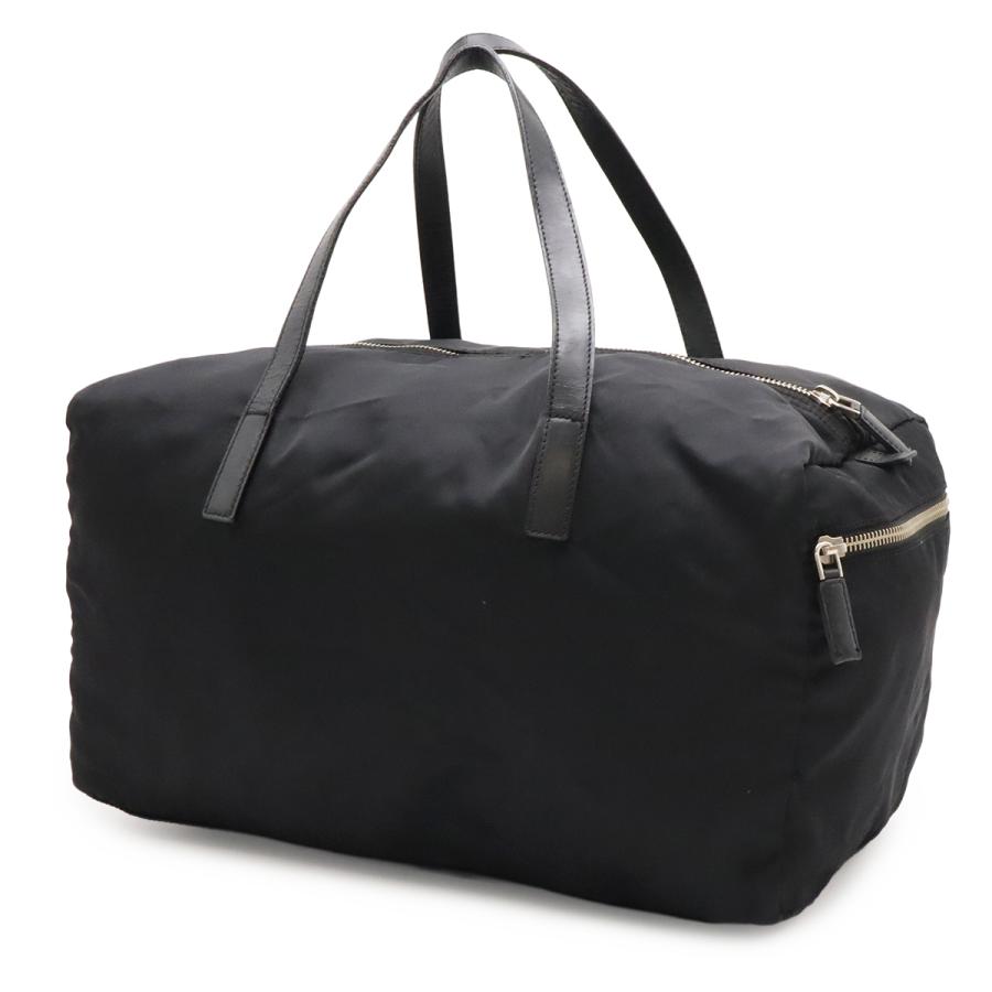 PRADA プラダ トライアングルロゴ ミニボストンバッグ ショルダーバッグ トートバッグ ナイロン エナメル NERO 黒 ブラック シルバー金具 | PRADA | 01