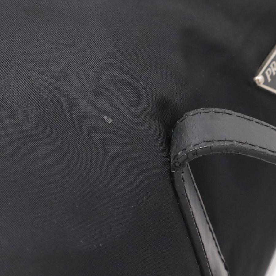 PRADA プラダ トライアングルロゴ ミニボストンバッグ ショルダーバッグ トートバッグ ナイロン エナメル NERO 黒 ブラック シルバー金具 | PRADA | 03