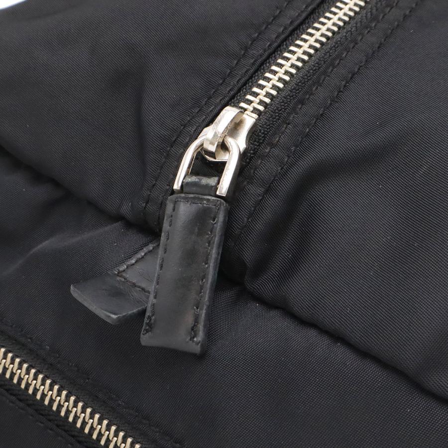 PRADA プラダ トライアングルロゴ ミニボストンバッグ ショルダーバッグ トートバッグ ナイロン エナメル NERO 黒 ブラック シルバー金具 | PRADA | 05