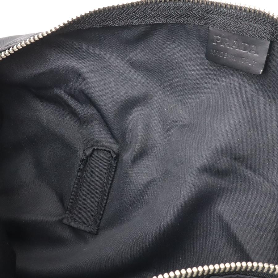 PRADA プラダ トライアングルロゴ ミニボストンバッグ ショルダーバッグ トートバッグ ナイロン エナメル NERO 黒 ブラック シルバー金具 | PRADA | 08