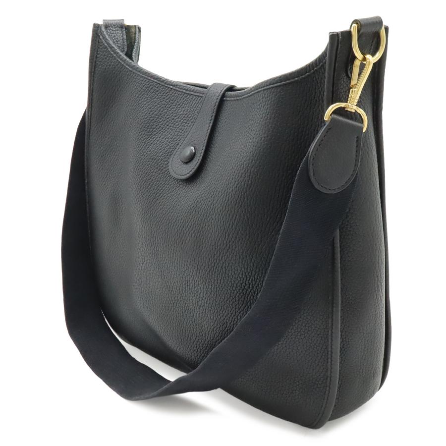 HERMES エルメス エヴリンI エブリン エブリン 1 GM ショルダーバッグ トゴ レザー ブラック 黒 ゴールド金具 □A刻印 | HERMES | 01