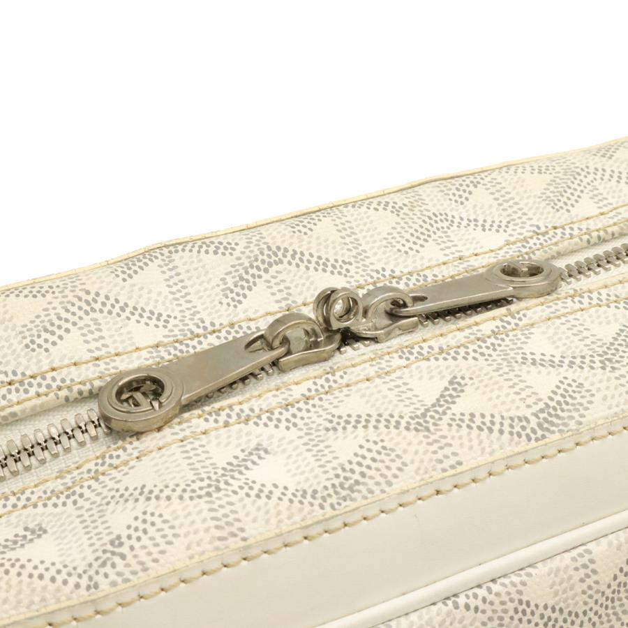 GOYARD ゴヤール アンバサードMM ビジネスバッグ ブリーフケース ハンドバッグ ヘリンボーン柄 PVC レザー ホワイト 白 グレー | GOYARD | 04