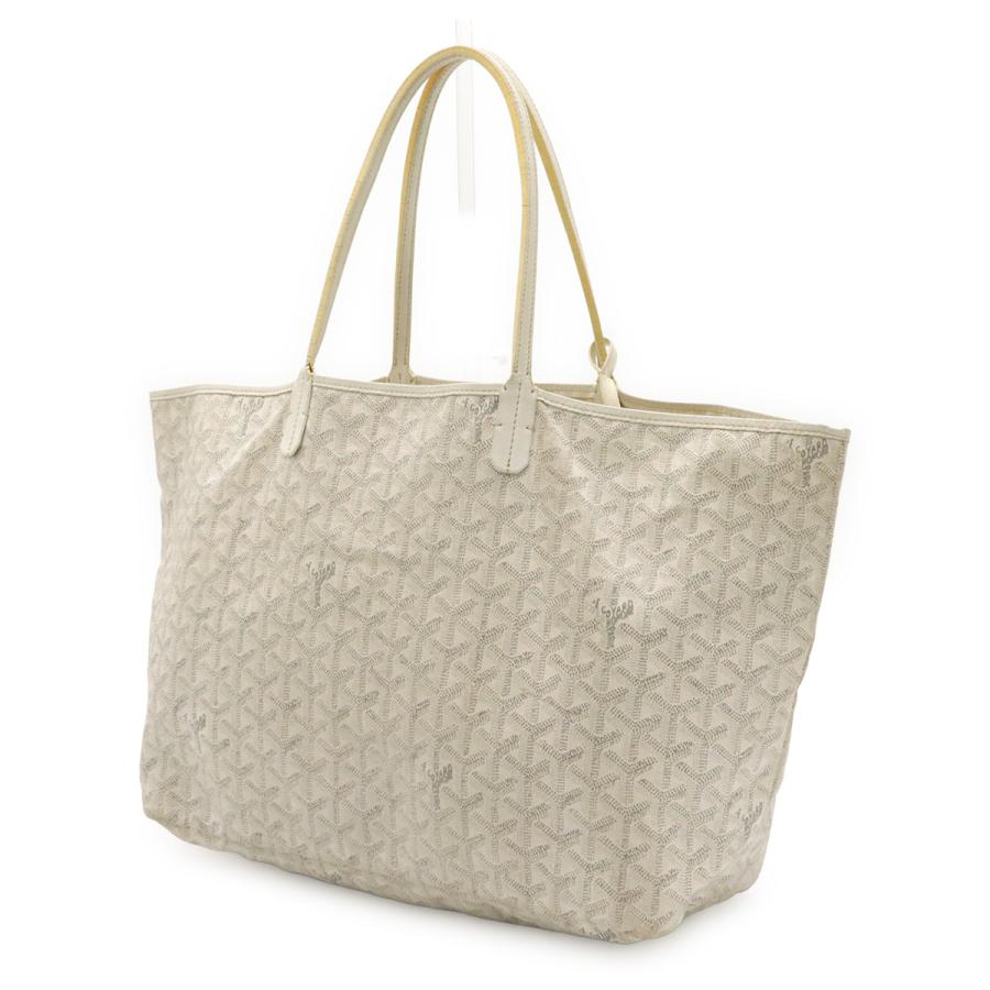 GOYARD ゴヤール サンルイPM トートバッグ ショルダーバッグ コーティングキャンバス PVC レザー ホワイト 白 ポーチ付き | GOYARD | 01