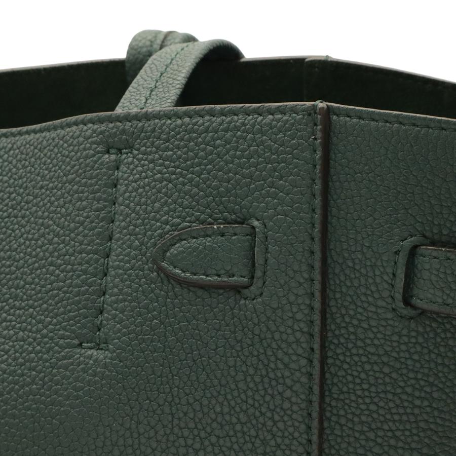 CELINE セリーヌ カバ ファントム スモール ベルト トートバッグ ショルダーバッグ セミショルダー レザー ダークグリーン ゴールド金具 | CELINE | 03