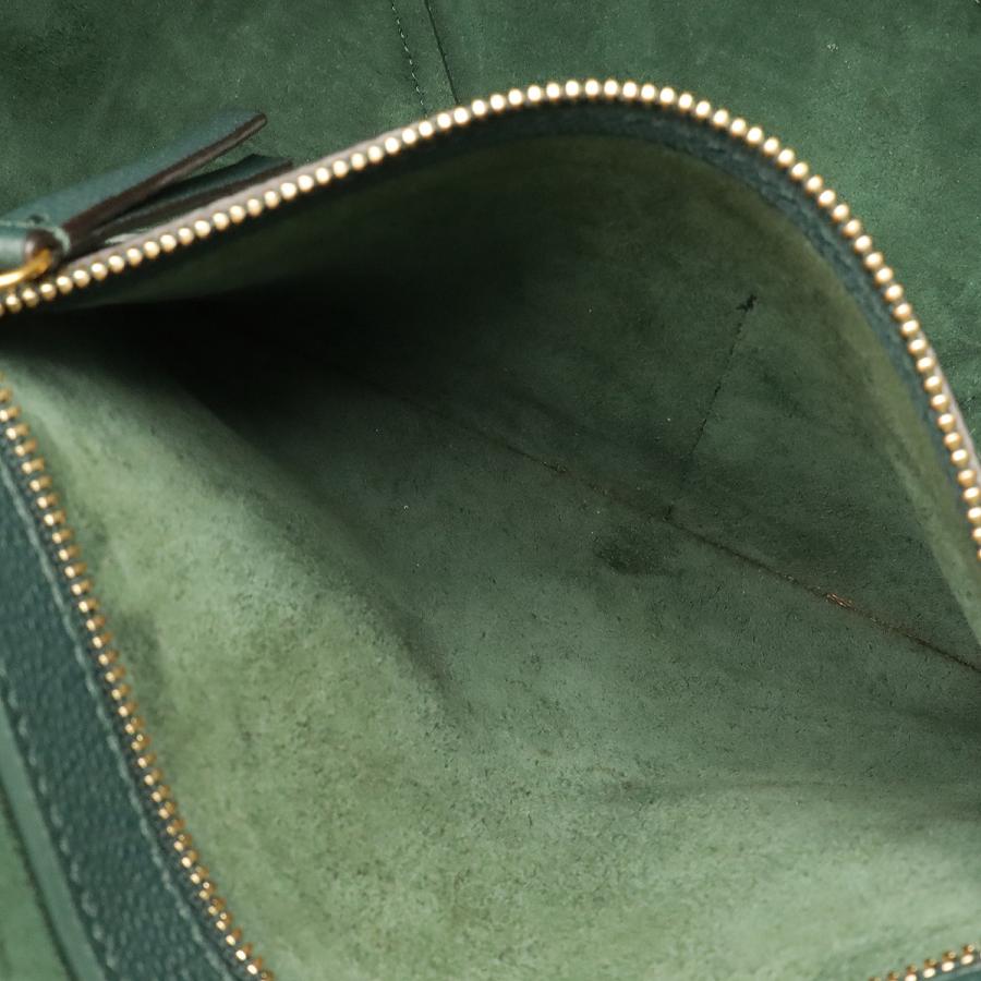 CELINE セリーヌ カバ ファントム スモール ベルト トートバッグ ショルダーバッグ セミショルダー レザー ダークグリーン ゴールド金具 | CELINE | 07