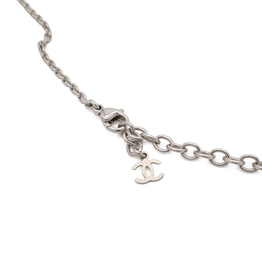 CHANEL シャネル ココマーク スクエア キューブ ネックレス ペンダント メタル プラスチック シルバー クリア ブラック 05A | CHANEL | 05