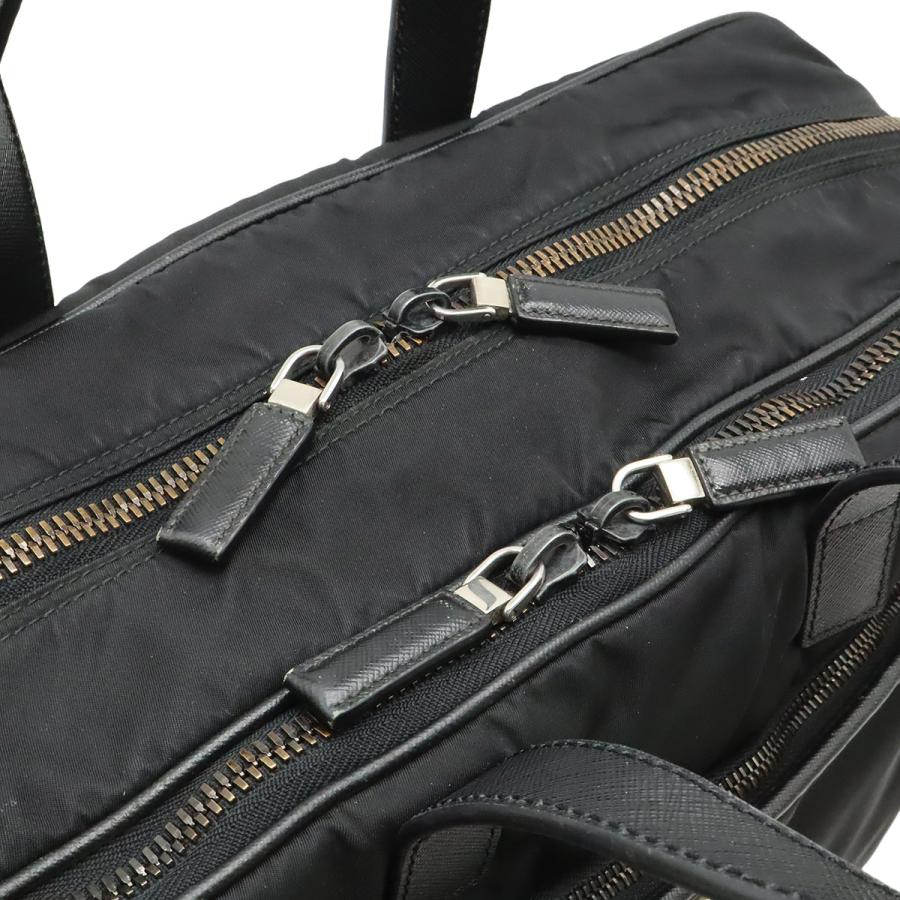 PRADA プラダ トライアングルロゴ ビジネスバッグ ブリーフケース 書類カバン ナイロン NERO ブラック 黒 シルバー金具 ストラップ欠品 | PRADA | 04