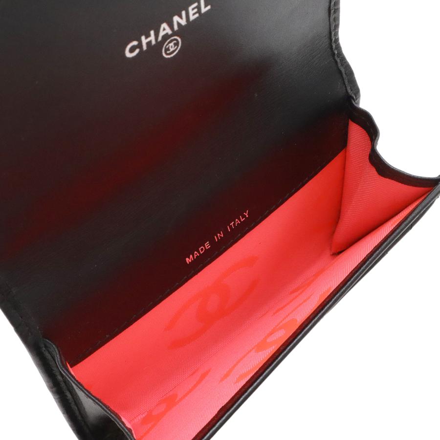 CHANEL シャネル カンボンライン ココマーク カードケース パスケース 名刺入れ カーフスキン レザー エナメル ブラック 黒 A50081 | CHANEL | 06