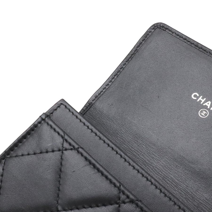 CHANEL シャネル カンボンライン ココマーク カードケース パスケース 名刺入れ カーフスキン レザー エナメル ブラック 黒 A50081 | CHANEL | 08